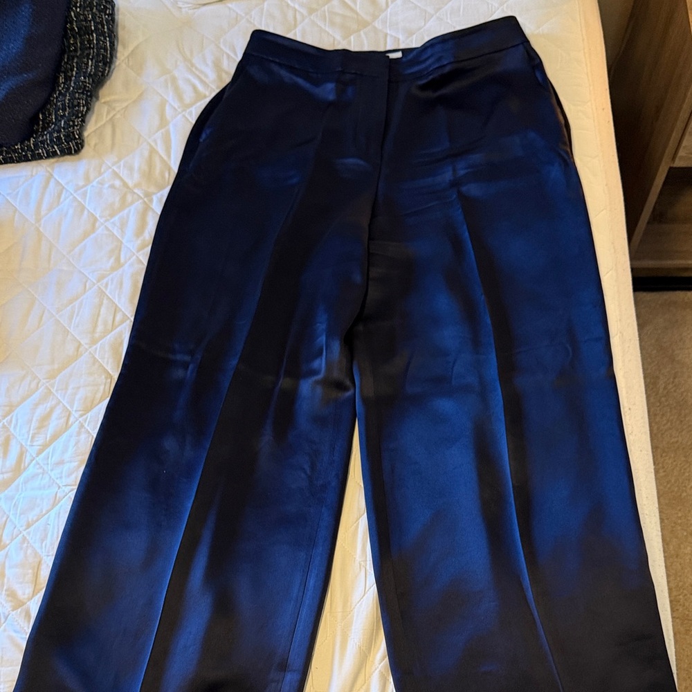 EUC Boden Navy Blue Silk-like Trousers